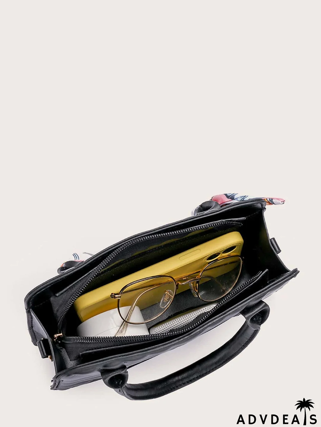 Metal Decor Quilted Chain Satchel Bag