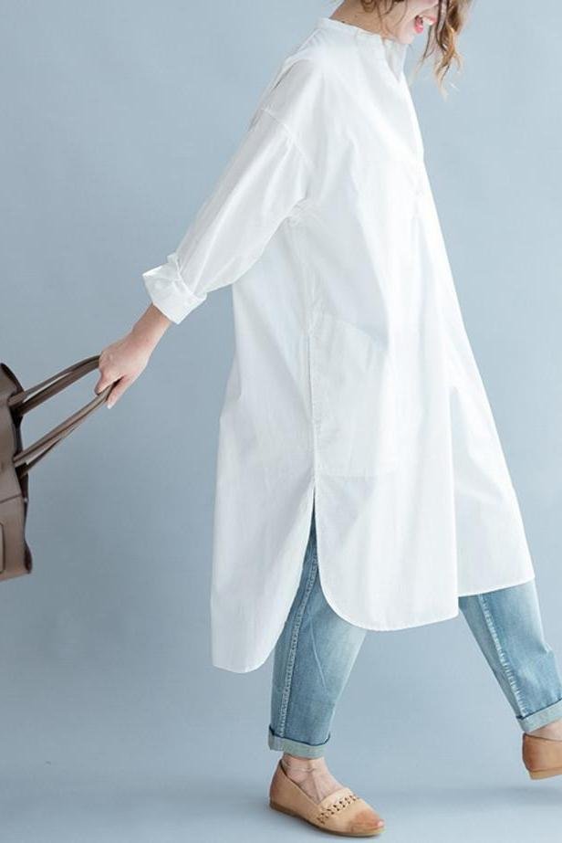 Women Classic Solid Cotton Shirt Dress main image 1