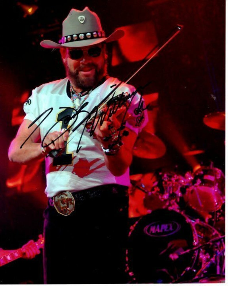 Hank williams jr. signed autographed concert Photo Poster painting