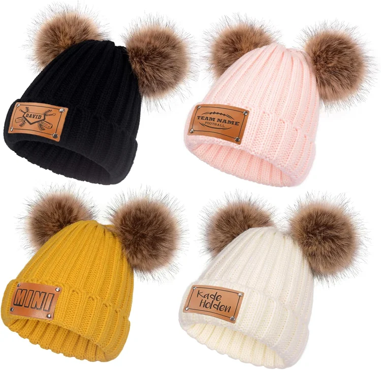 Custom Baby Beanies for Boys Girls, Personalized Winter Hats Knitted Caps for Toddlers Kids Men Women