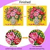 DIY Pre-Framed Flower Vase Button Art Canvas Kit