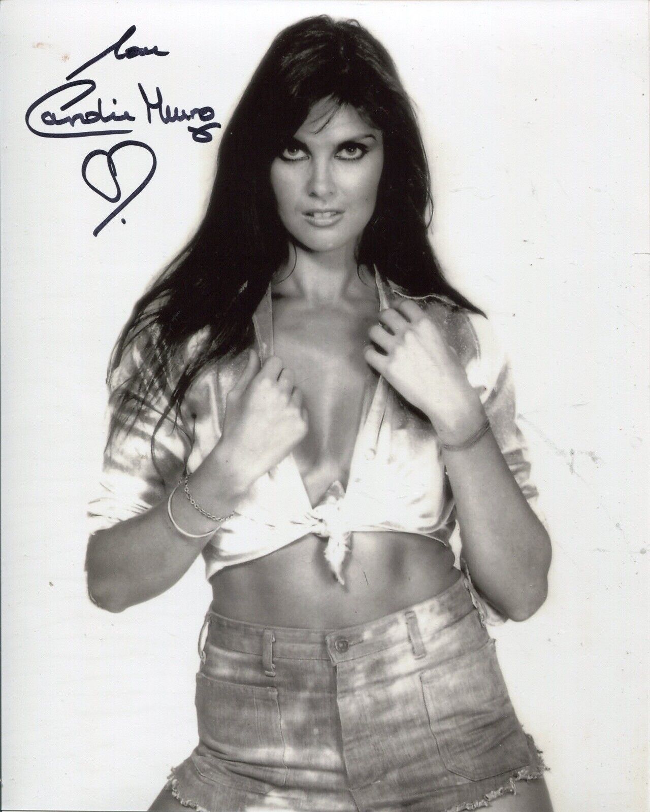 007 Bond girl Caroline Munro signed sexy 8x10 Photo Poster painting REF9939