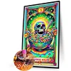 (40*65cm)Skull Card - Full Round Drill Diamond Painting