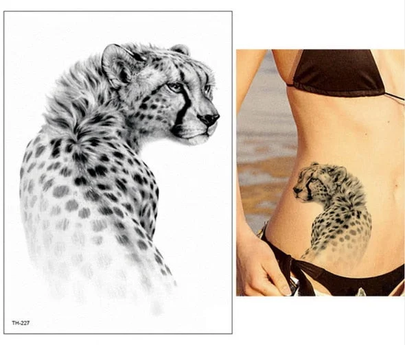 21*15cm new Waterproof Temporary Tattoo Sticker wolf tiger animals pattern tattoo Water Transfer body art fake tattoo women men
