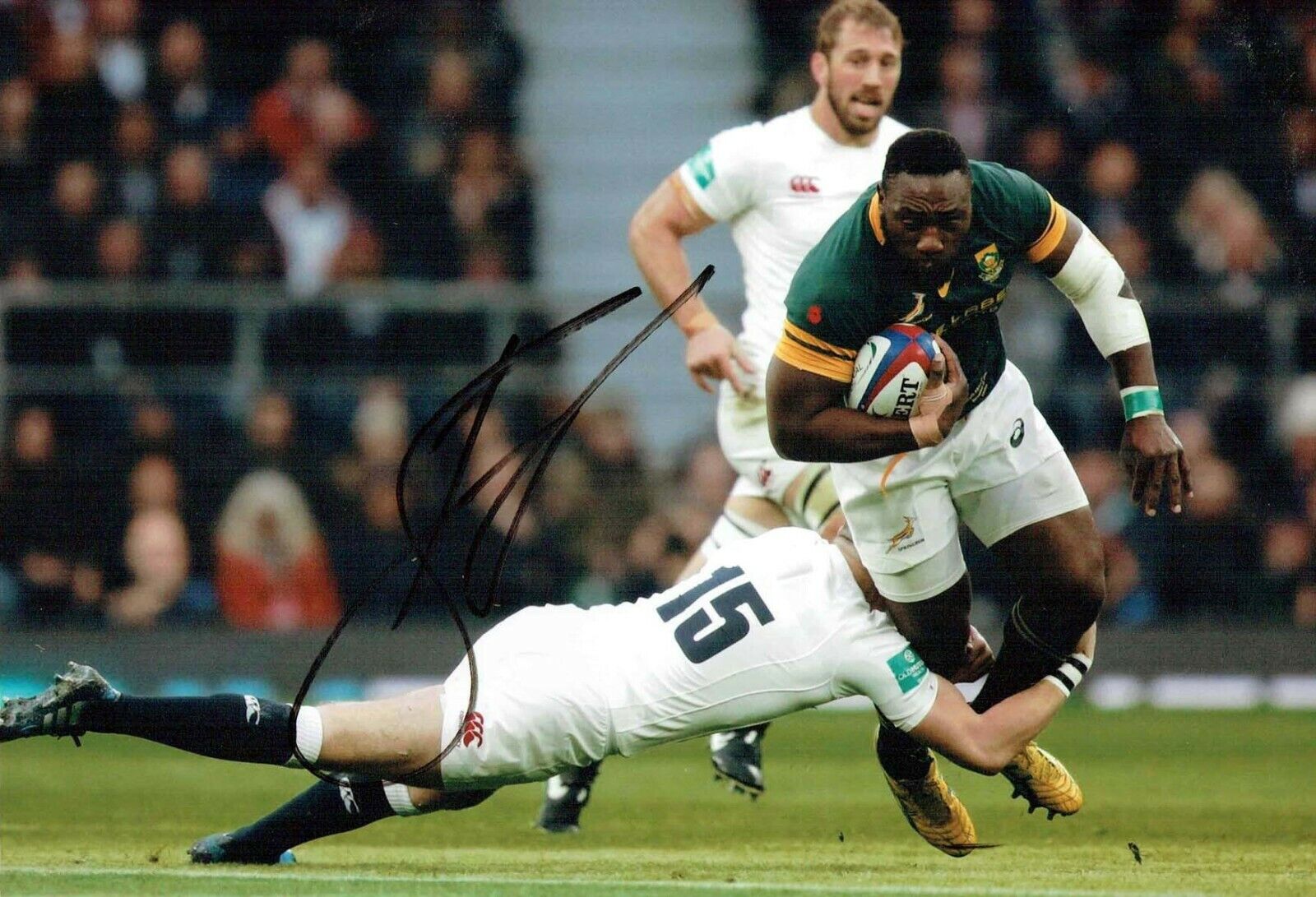 Tendai MTAWARIRA The Beast Signed 12x8 Photo Poster painting 2 AFTAL COA South African RUGBY