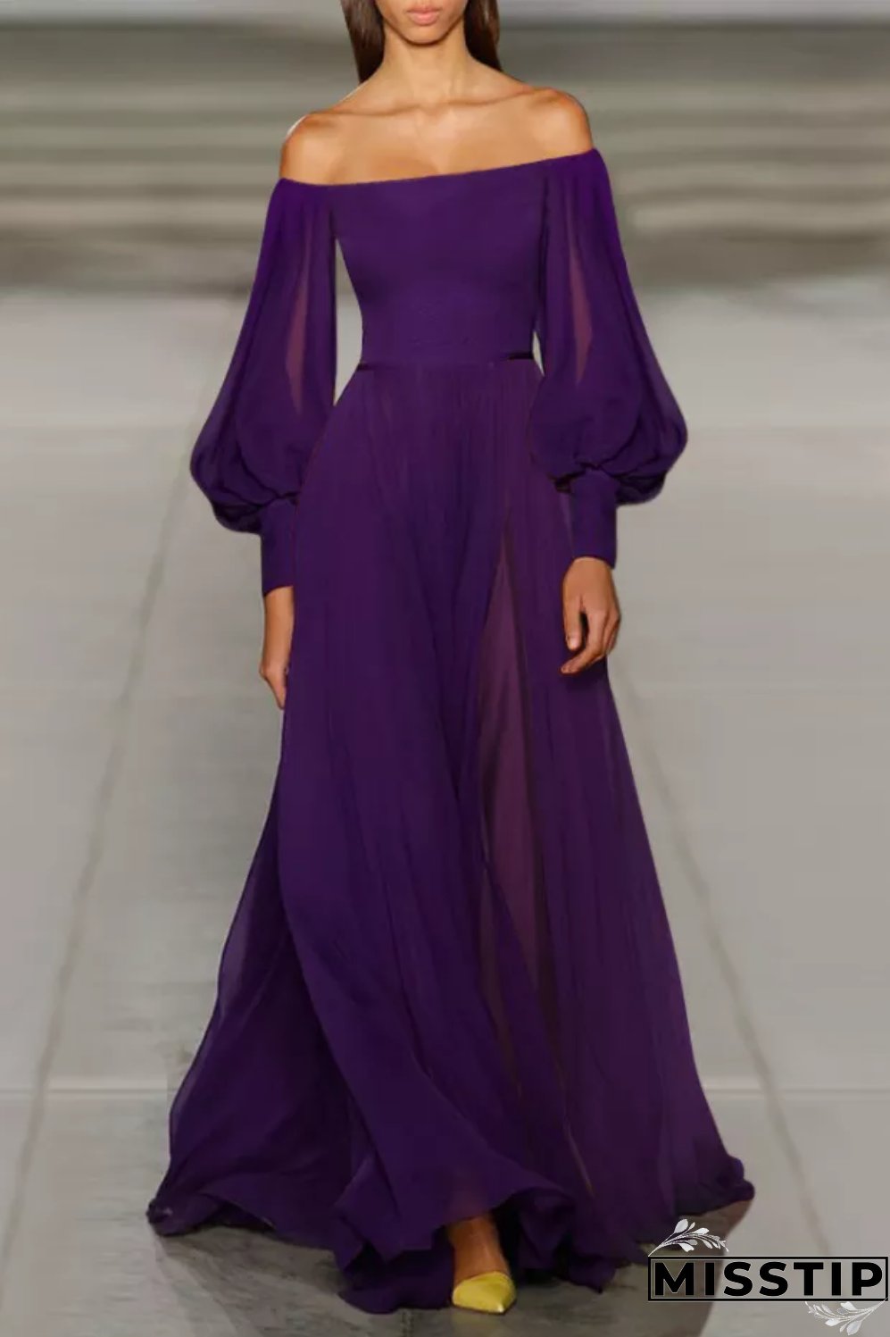 Temperament Fashion Sexy Chiffon Simple Evening Dresses