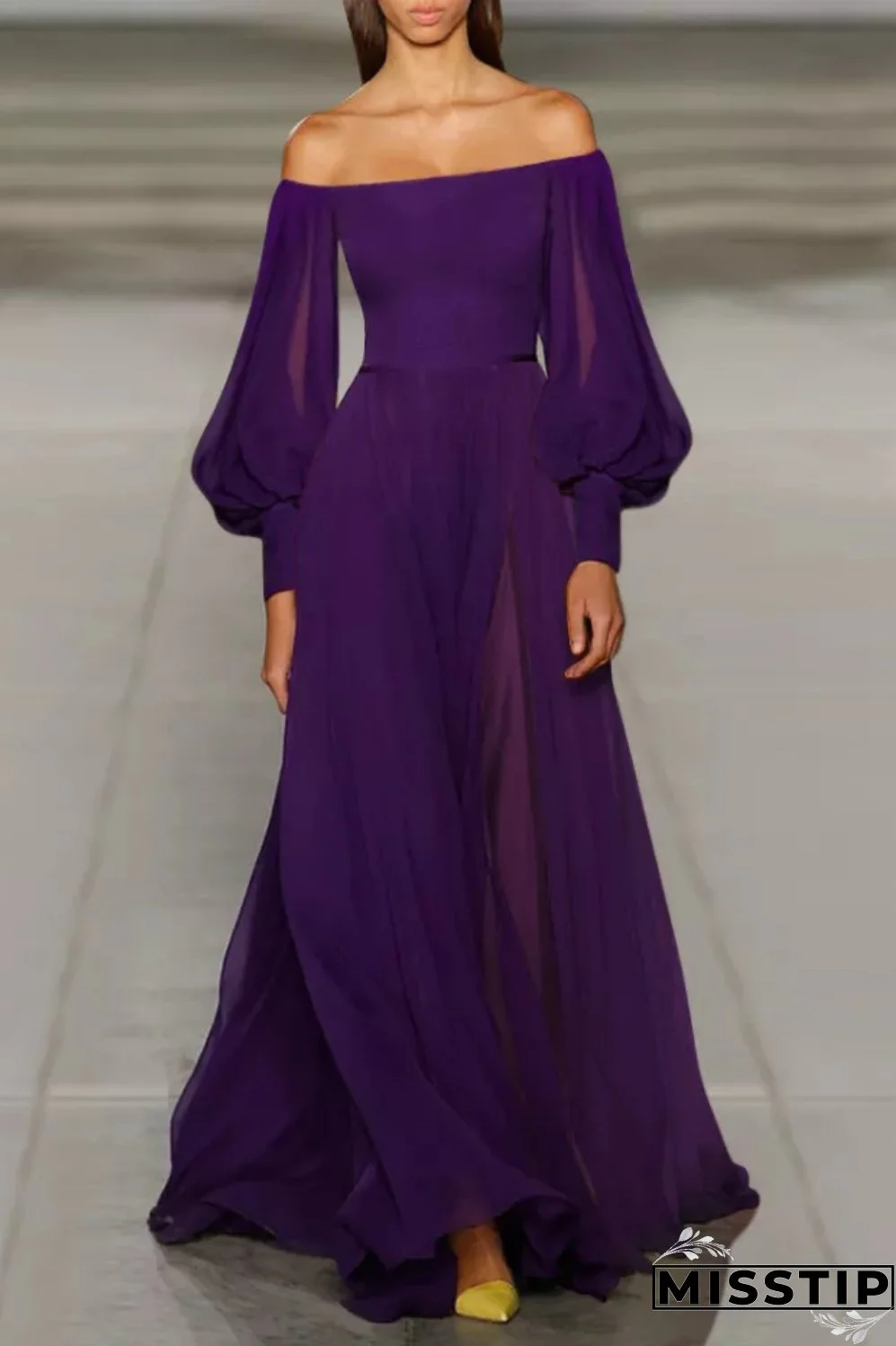 Temperament Fashion Sexy Chiffon Simple Evening Dresses