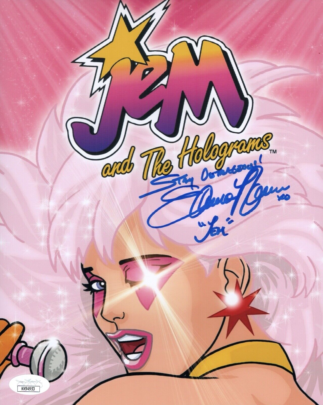 SAMANTHA NEWARK Signed JEM and the Holograms 8x10 Photo Poster painting Autograph JSA COA Cert