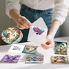 6PCS Diamond Painting Animal Greeting Cards Postcards with Envelopes
