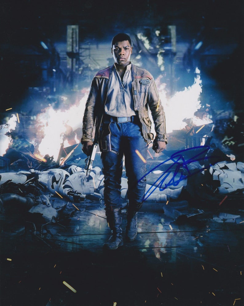 John Boyega Signed Autographed Star Wars The Force Awakens