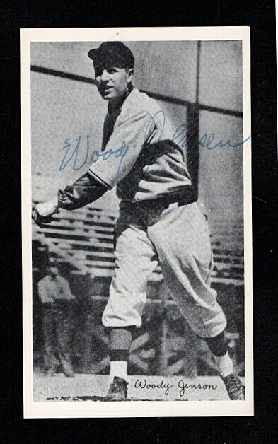 1931/39 WOODY JENSON-PITTSBURGH PIRATES AUTOGRAPHED PC Photo Poster painting-(d.2001)