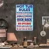 Hot Tub Rules - Vintage Metal Signs - 30*40cm - Warning