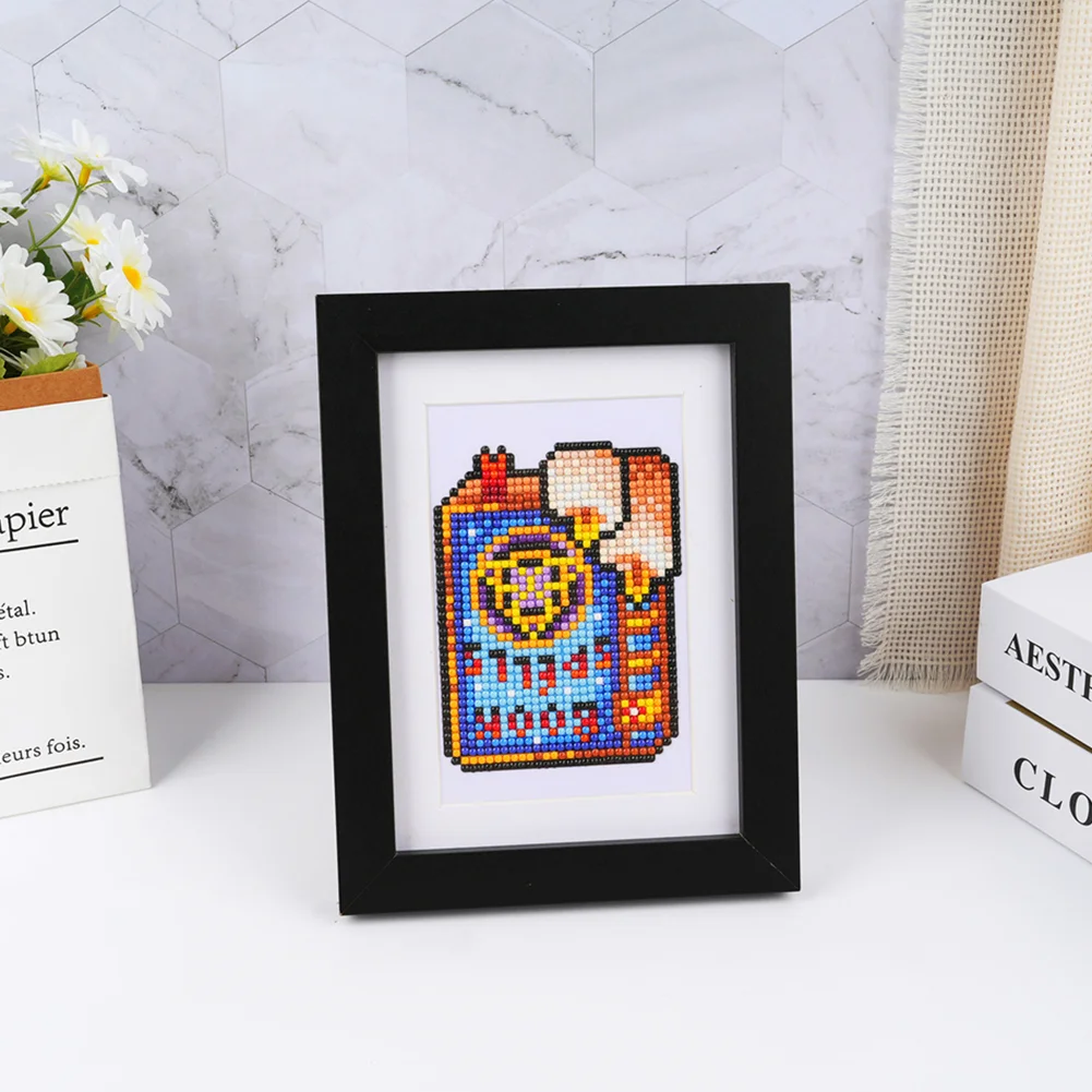 12pcs Witch DIY Mini Partial Round Diamond Painting Set Desktop Decor No Frame(12*17cm)