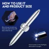 Fidget Gyro LED Light Luminous Pen Decompression Pen Metal Pen Multifunctional Student Ballpoint Pen Anti-Stress Anxiety Gift Pen