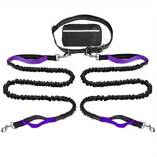 🔥Mother's Day Sale -Hands Free Dog Leash with Zipper Pouch