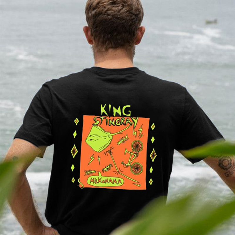 Unisex Vintage King Stingray Surf Print Beach Resort T-Shirt / [blueesa] /