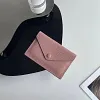 Minimalist Lychee-Grain Envelope Leather Card Holder