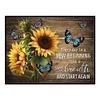 Sunflower Butterfly And Text - 11CT Stamped Cross Stitch - 50*40cm