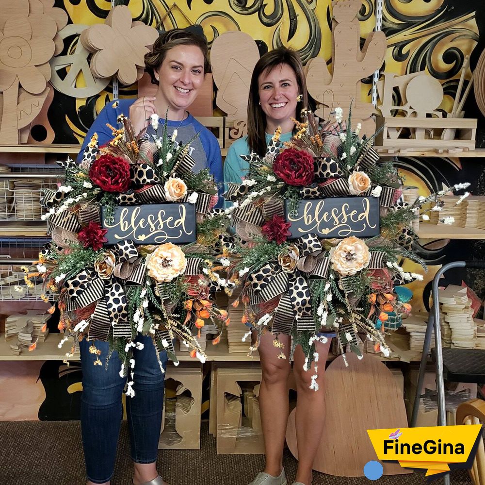 Fall Cheetah Wreath-Year Round Wreath