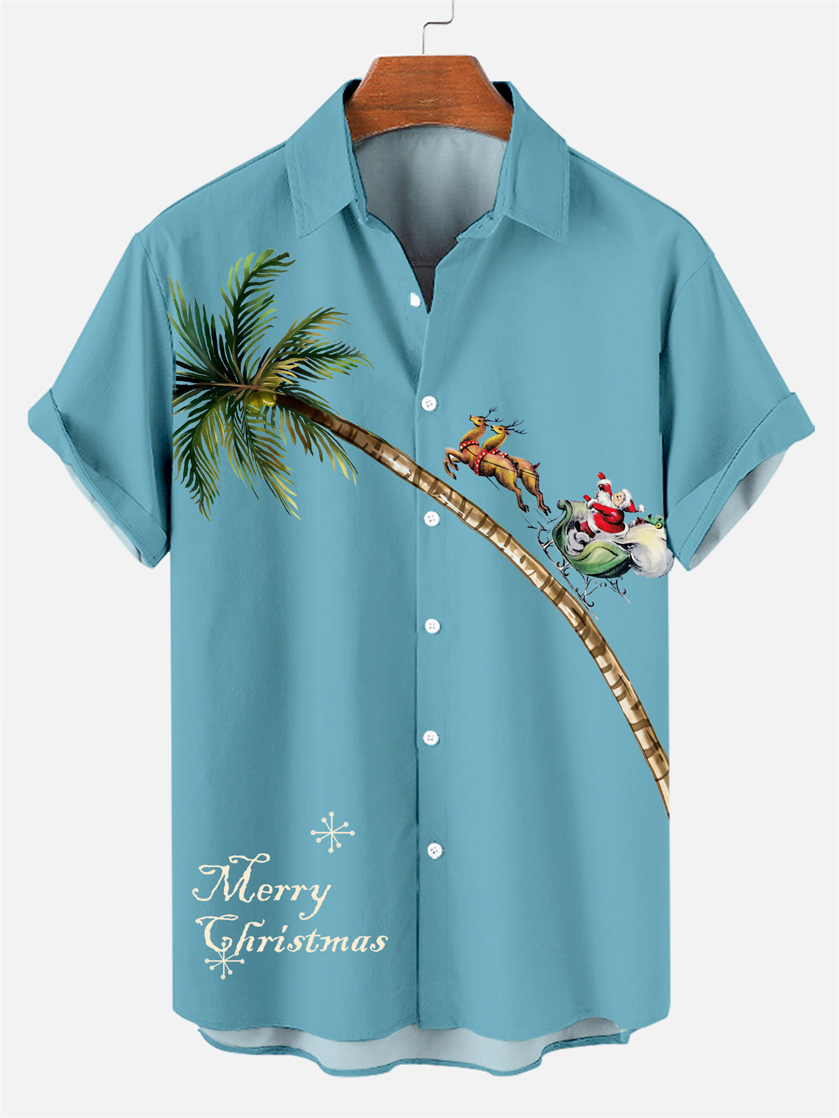 Men's Christmas Creative Design Short Sleeve Shirts PLUSCLOTHESMAN