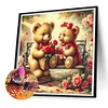 uk.everydayedeals (Limited Stock)Diamond Painting - Full Round - Rose Heart Little Bear