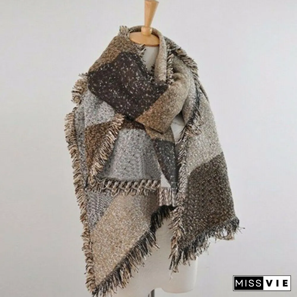 Women Long Scarves Cashmere Winter Soft Warm Scarf Wrap Shawl Plaid Scarf Scarves Wraps Accessories
