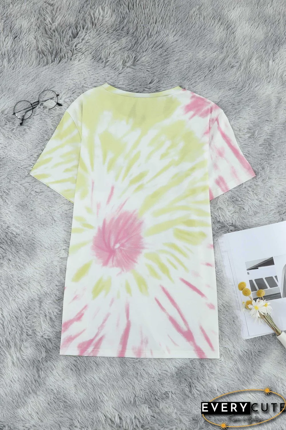 Pink COOL MOM Tie Dye Tee