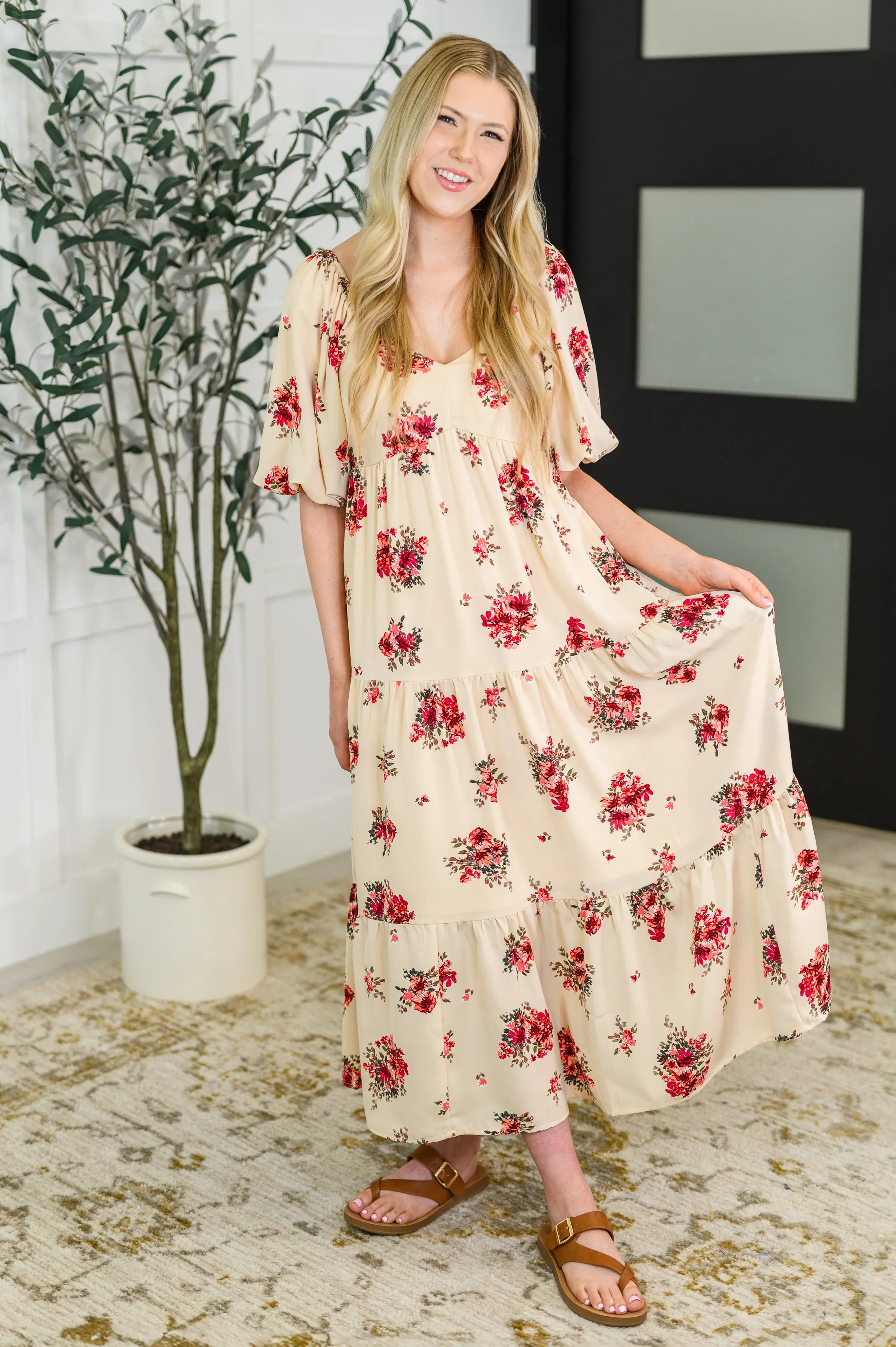 Petals & Postcards Balloon Sleeve Dress mysite idetrend
