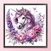 Floral Unicorn-11CT Stamped Cross Stitch 40*40cm/15.75*15.75in tapestrymarket