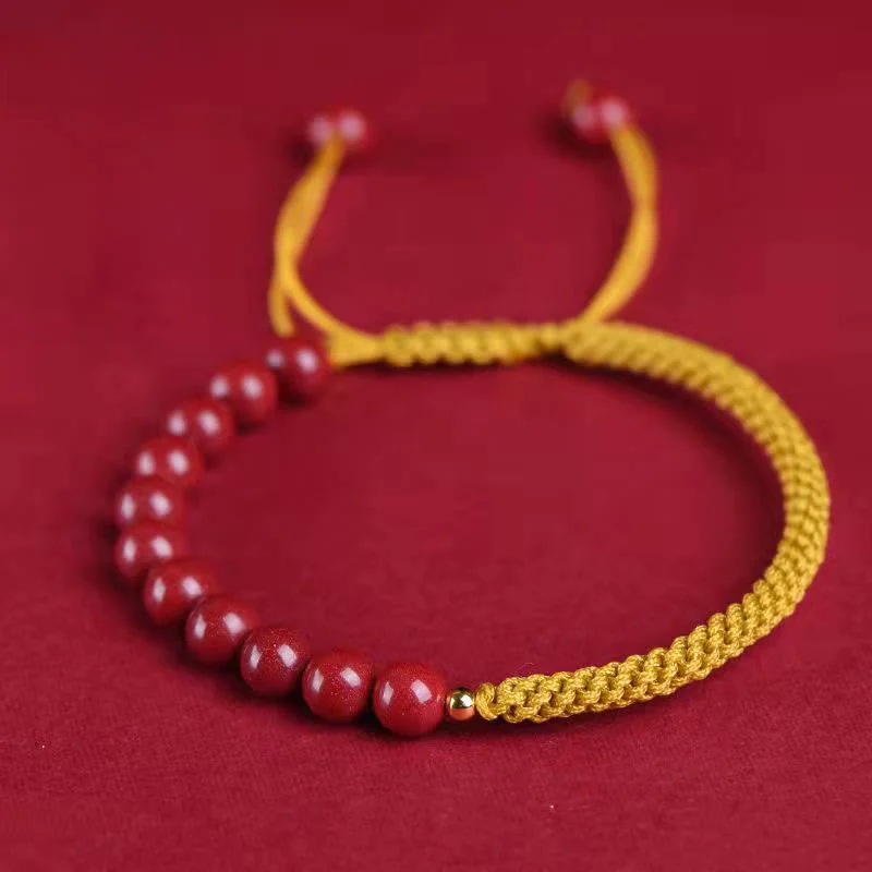 Cinnabar King Kong Knot Blessing String Bracelet