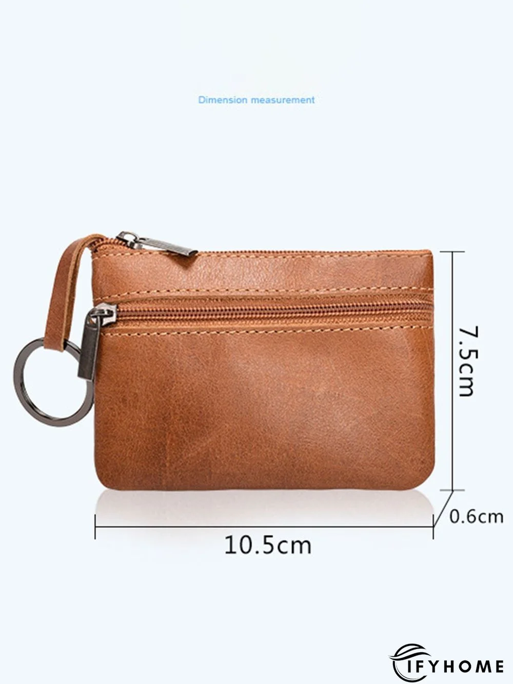 Cowhide Wax Leather Retro Simple Coin Purse | IFYHOME