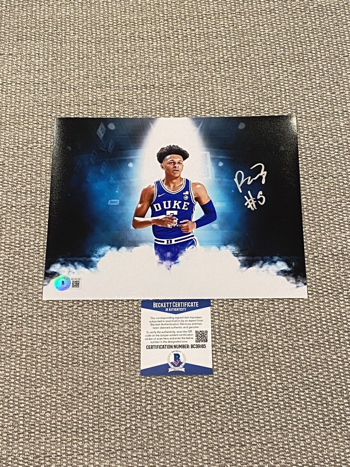 BECKETT COA PAOLO BANCHERO Signed Autographed 8x10 Photo Poster painting Duke Basketball