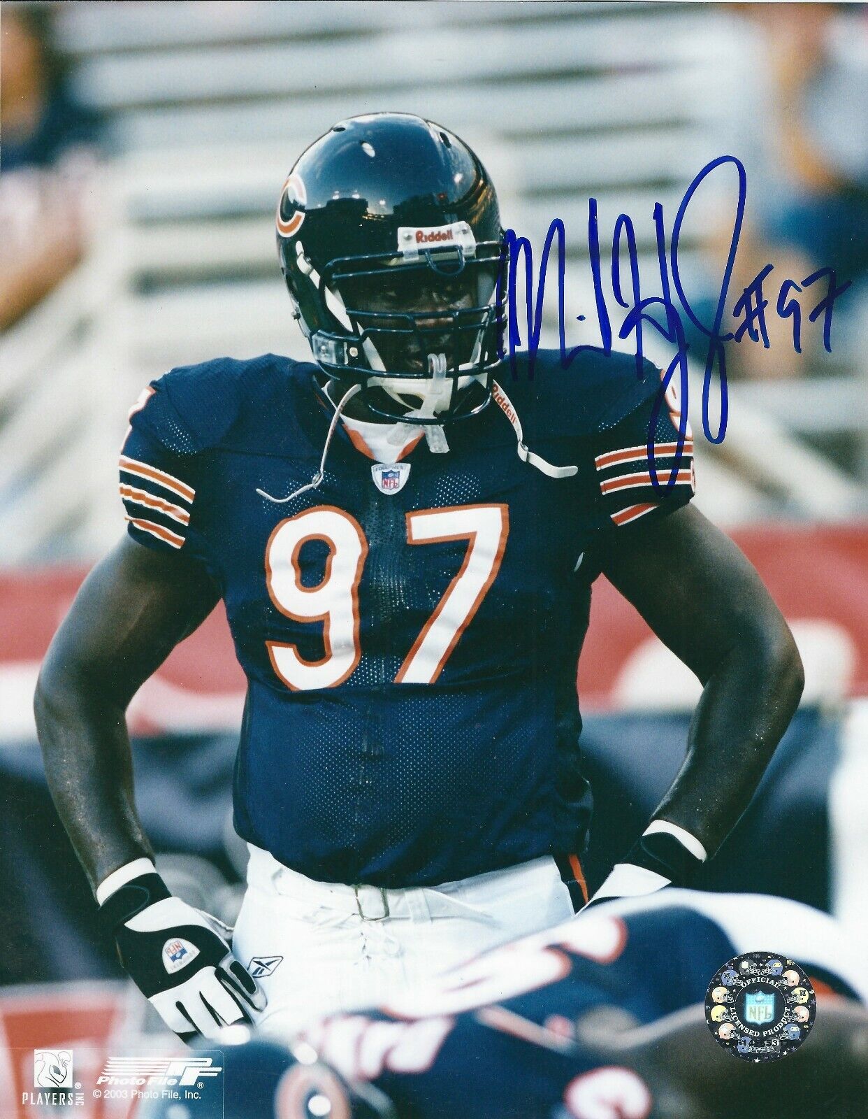 Signed 8x10 MICHAEL HAYNES Chicago Bears Autographed Photo Poster painting - w/COA