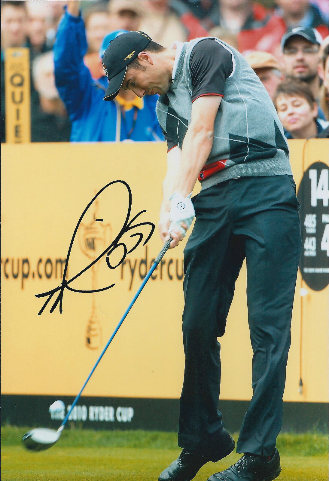 Ross FISHER SIGNED 12x8 Photo Poster painting AFTAL COA Autograph Celtic Manor Golf WINNER