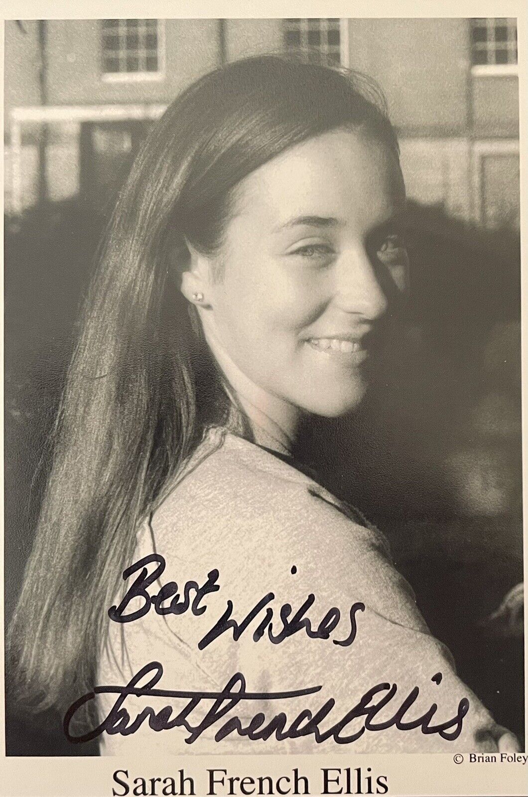 SARAH FRENCH ELLIS Autograph Signature 6x4