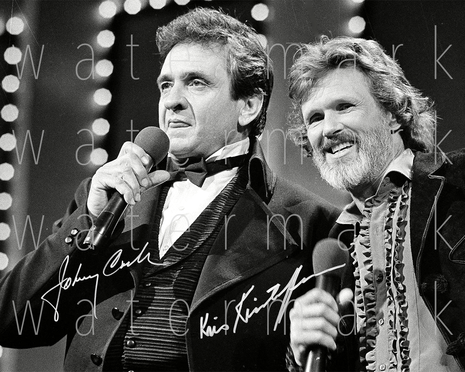 Johnny Cash Kris Kristofferson signed Photo Poster painting 8X10 poster picture autograph RP