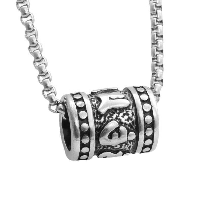 Retro Punk Cross Axe Alloy Titanium Steel Iron Plating Men’s Pendant Necklace Men Pendant Necklaces