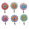 6pcs/set DIY Special-shaped Diamond Painting Wall-mounted Key Hook Kit (Mandala)