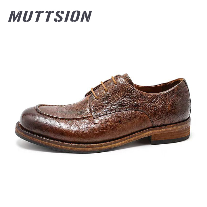 MUTTSION British Business Handmade Floral Casual Trendy Wedding Leather Shoes MUTTSION.COM MUTTSION
