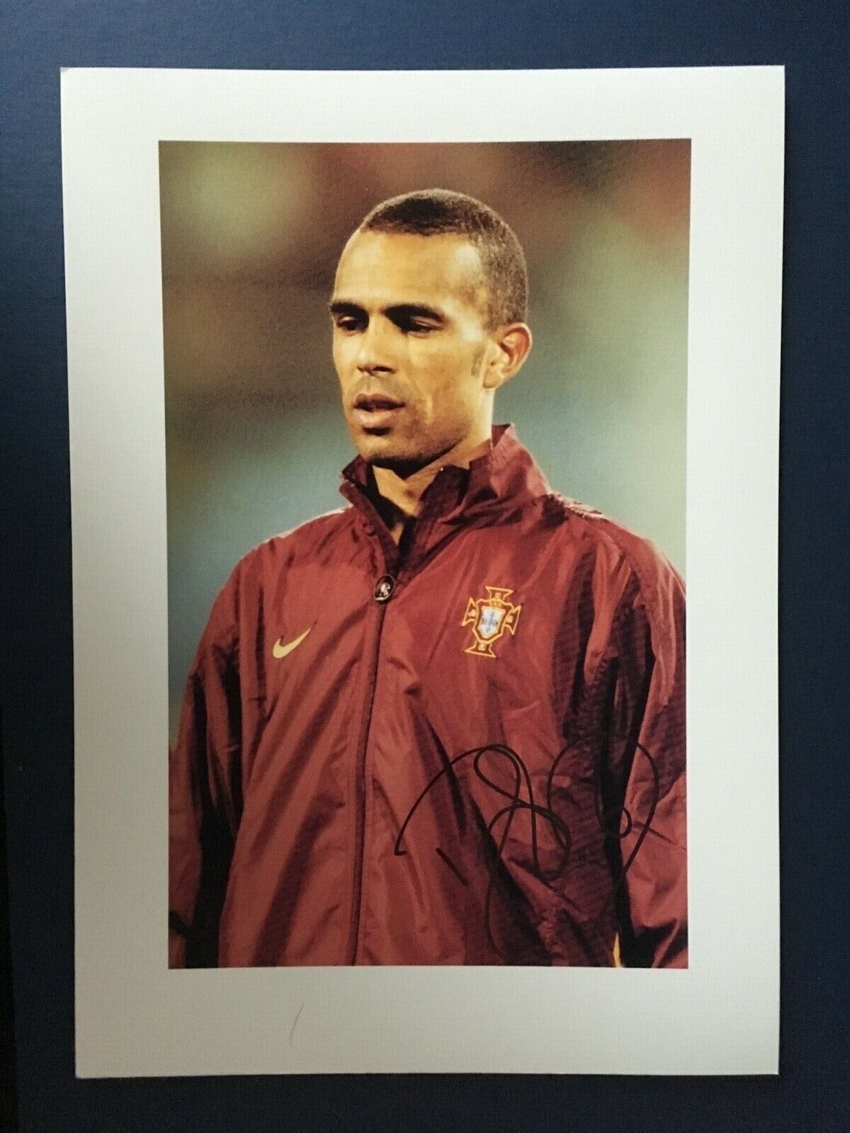 COSTINHA - PORTUGUESE INTERNATIONAL FOOTBALLER - SUPERB SIGNED Photo Poster painting