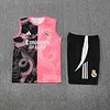 2025/2026 Real Madrid Pre-Match Training Black Pink Vest+Shorts Football1:1 Thai Quality