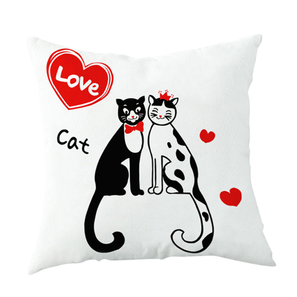 

Lover Cats - 11CT Stamped Cross Stitch Pillowcase - 45*45CM, 501 Original