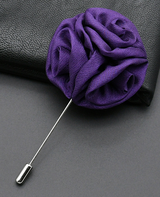 Business Solid Stereo Floral Chiffon Cloth Brooch