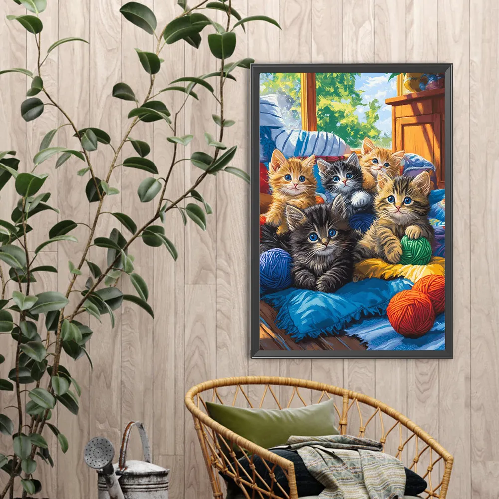 Diamond Painting - Full Round Drill - Cat(Canvas|40*60cm)