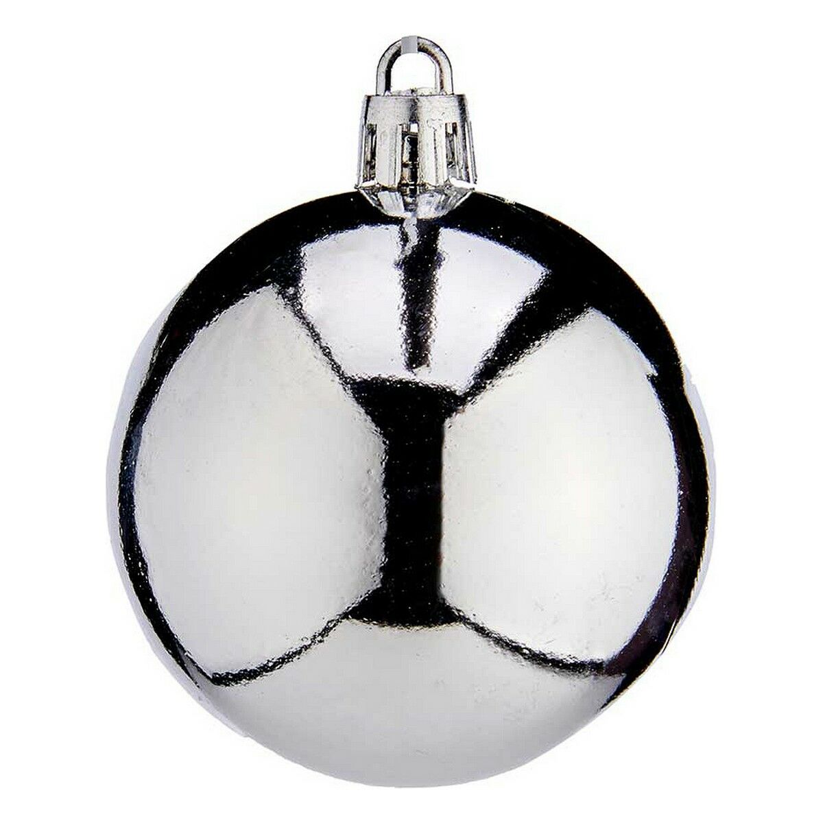 Christmas Baubles Krist+ K1912477-3 Silver Plastic &Oslash; 6 cm 24 Units