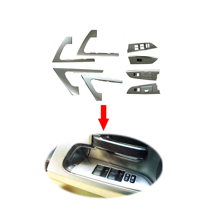 lc200 interior upgrade sliver door handle cover trim car accessories interior decorative for toyota land cruiser  LC200 interior ITN Auto