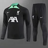 2023/2024 Liverpool Half-Pull Training Suit Black Jersey 1:1 Thai Quality Set