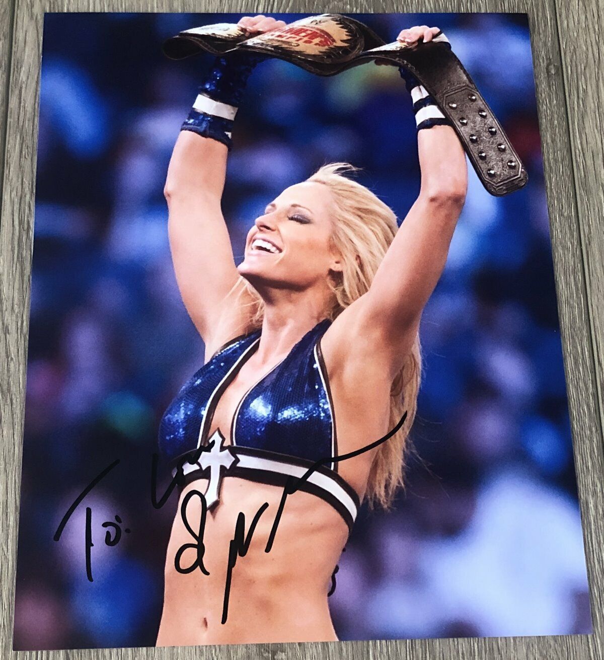 MICHELLE MCCOOL SIGNED AUTOGRAPH WWE DIVAS RAW 8x10 Photo Poster painting F w/EXACT PROOF