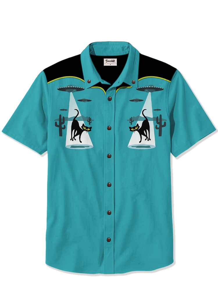 UFO Took The Cat - 100% Cotton Shirt
