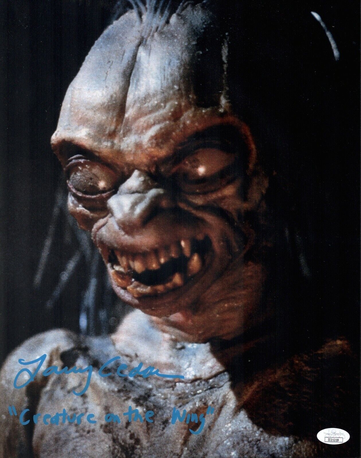 LARRY CEDAR Signed TWLIGHT ZONE Gremlin 11x14 Photo Poster painting In Person Autograph JSA COA